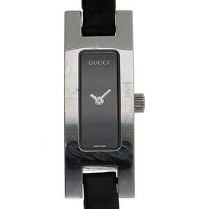 WATCH GUCCI 3900L Square black SS/leather QZ